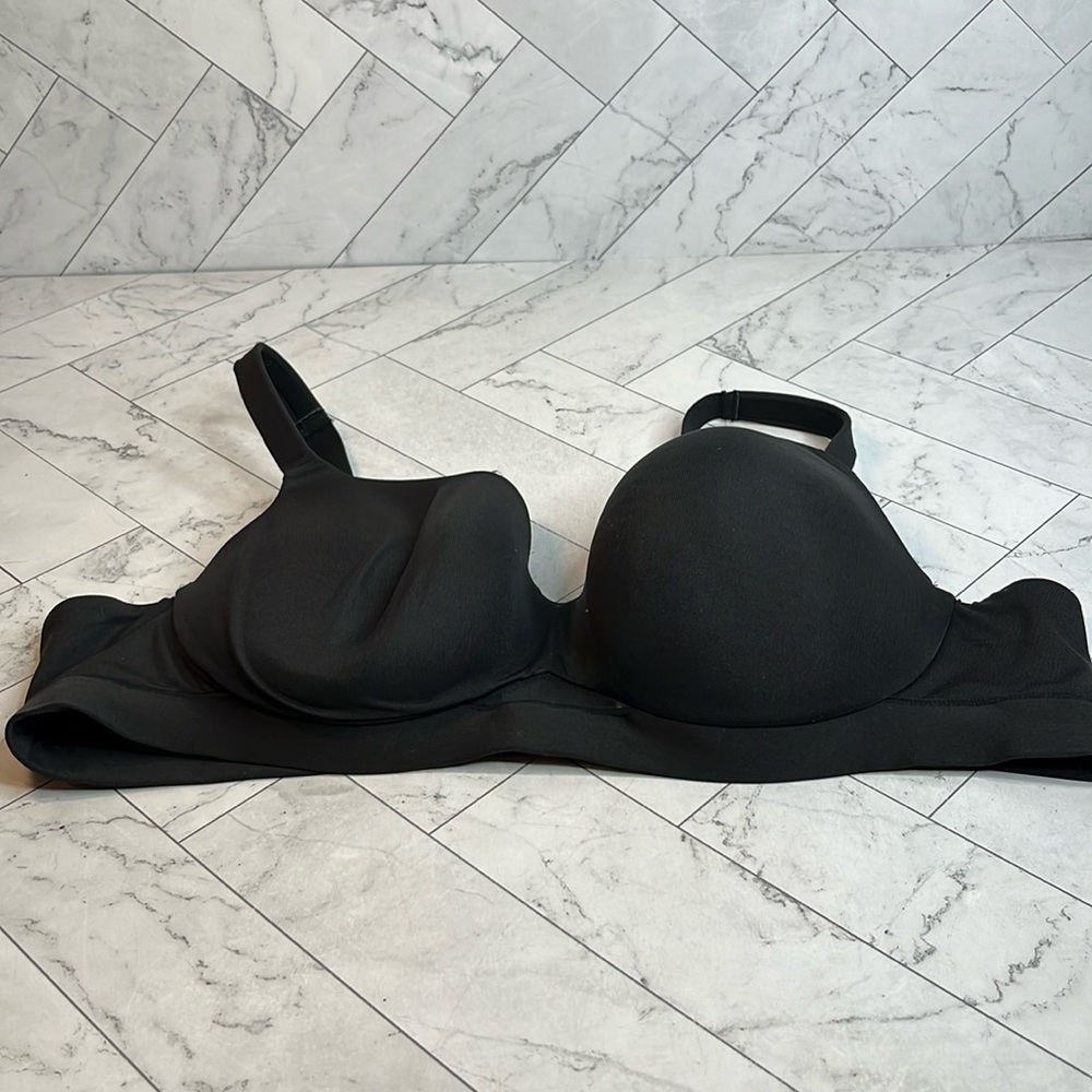 NWT NWOT Cacique Lane Bryant Womans Bra Black Balconette UNDERWIRE SIZE 46C